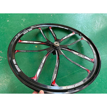 26" 10 Spoke Magnesium Mag Wheels Set Rims 100x135MM & Rear Hub Adapter 36T Sprocket for Gas Motorized Bicycle