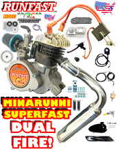 MINARELLI STYLE 2-STROKE HIGH PERFORMANCE DUAL FIRE  COMPLETE BICYCLE ENGINE KIT FOR MOTORIZED BIKE