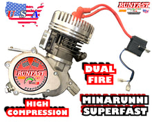 MINARELLI STYLE  2-STROKE HIGH PERFORMANCE BICYCLE ENGINE HIGH COMPRESSION HEAD DUAL FIRE COMPLETE MOTORIZED BIKE  KIT