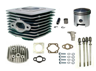 Silver 66cc 80cc 2-STROKE MOTORIZED BIKE ENGINE COMPLETE REPLACEMENT Cylinder KIT FOR LOW HOLE PISTONS AND SHORTER CONNECTING RODS
