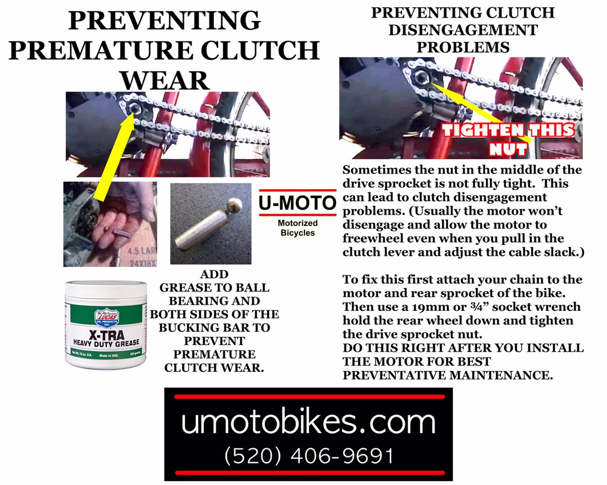 CLUTCH REPAIR KIT FOR 2-STROKE 48CC/66CC/80CC MOTORIZED BIKES