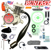 RUNFAST TM 2-STROKE 80cc 2-STROKE MOTORIZED BIKE PK-80 KIT SHORT ROD WITH HYPERMAXX POWER PIPE