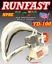RUNFAST TM 2-STROKE 2-STROKE MOTORIZED BIKE YD-100 KIT WITH SILVER BIG POWER PIPE