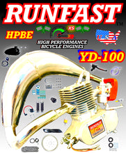 RUNFAST TM 2-STROKE 2-STROKE MOTORIZED BIKE YD-100 KIT WITH SILVER BIG POWER PIPE