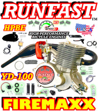 RUNFAST TM 2-STROKE 2-STROKE MOTORIZED BIKE YD-100 KIT WITH FIREMAXX POWER PIPE