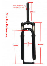 BLACK SINGLE SHOULDER SUSPENSION FORK 1 1/8" THREADLESS FOR 2-STROKE 4-STROKE 48CC/66CC/80CC MOTORIZED BIKES