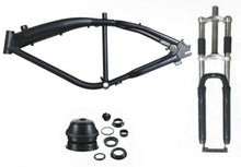 3.4 L BLACK ALUMINUM GAS TANK FRAME AND FORK FOR 2-STROKE 4-STROKE 48CC/66CC/80CC MOTORIZED BIKES