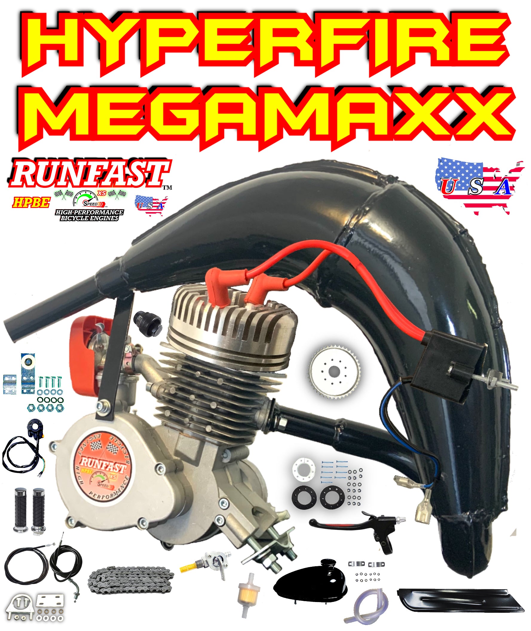 bmx bicycle engine kit Sootvp 100CC Kit,100CC Bicycle Motorized 2-Stroke Gas Petrol Bike Engine Motor for 26" 28" Bicycle 36 Gears : Sports & Outdoors from top Electric Bicycle 20 Inch Bike