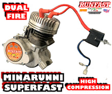 MINARELLI STYLE  2-STROKE HIGH PERFORMANCE BICYCLE ENGINE ONLY HIGH COMPRESSION HEAD DUAL FIRE FOR MOTORIZED BIKE KIT