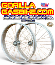 26"x4 Fat Tire Bike Rim Wheels Set 12G 36 Spokes Heavy Duty Beach Cruiser Bicycle Rims Set (Silver) & 22T Freewheel