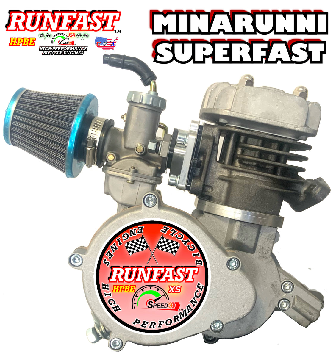 MINARELLI STYLE 2STROKE HIGH PERFORMANCE BICYCLE ENGINE ONLY HIGH COM