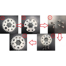 Disc Brake Rotor Adapter and 36T Sprocket 2 in 1 for Gas Motorized Bicycle 48cc/66cc/80cc
