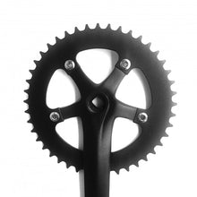 Single Speed Crankset 44T 170mm Crankarms 110 BCD Crankset for Mountain Road Bike Fixed Gear Bicycle(Square Taper, Black) (44T Sprocket)