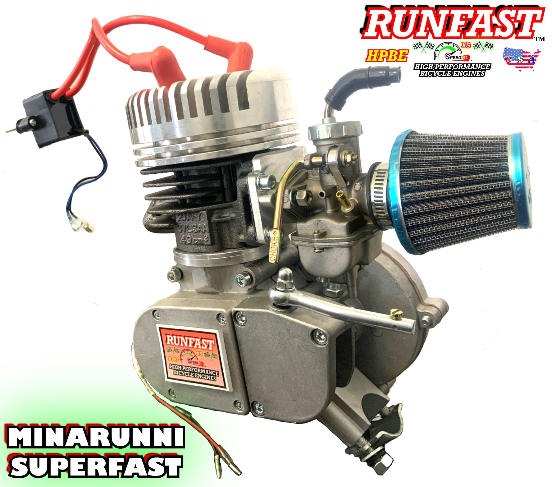 MINARELLI STYLE 2-STROKE HIGH PERFORMANCE BICYCLE ENGINE ONLY HIGH COM ...