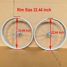 26"x4 Fat Tire Bike Rim Wheels Set 12G 36 Spokes Heavy Duty Beach Cruiser Bicycle Rims Set (Silver) & 22T Freewheel