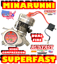 MINARELLI STYLE  2-STROKE HIGH PERFORMANCE BICYCLE ENGINE ONLY HIGH COMPRESSION HEAD DUAL FIRE FOR MOTORIZED BIKE KIT