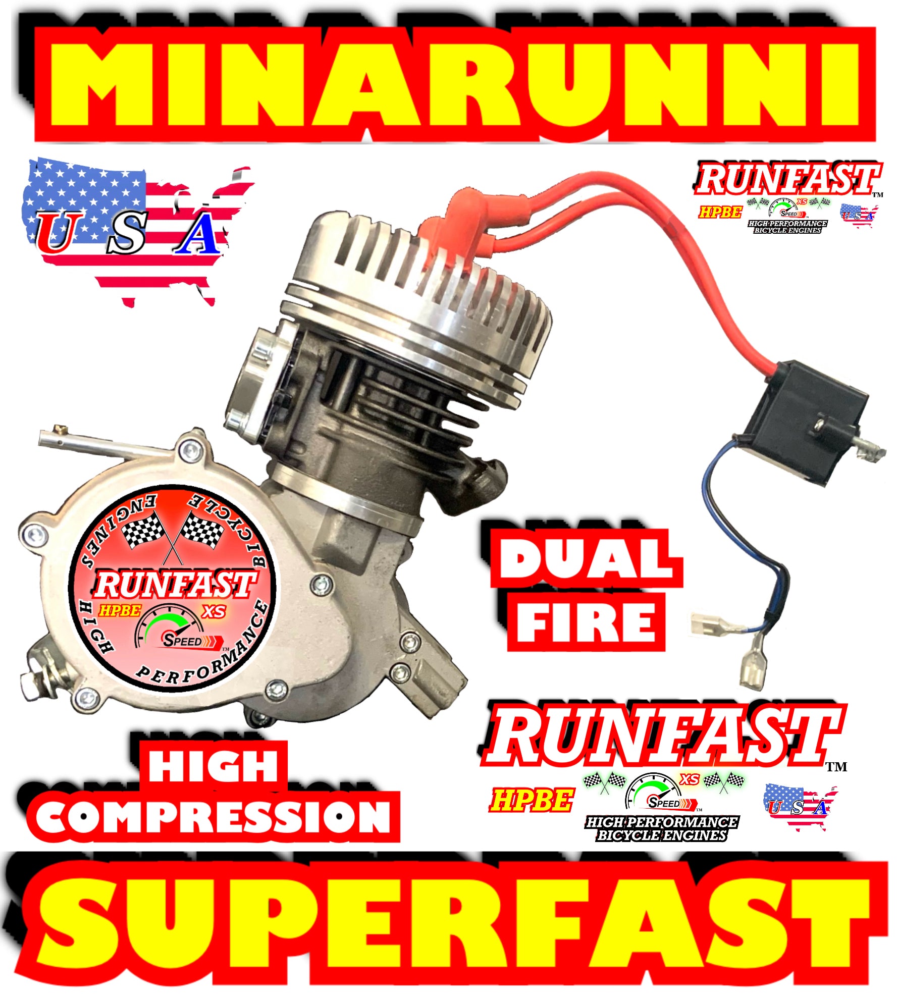 MINARELLI STYLE 2-STROKE HIGH PERFORMANCE BICYCLE ENGINE