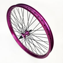 26"x1.85" Wheels Set 12 Gauge 48 Spokes, Aluminum Alloy Double Wall Wheelset (Purple)
