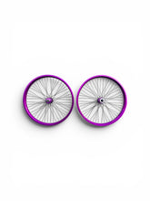 26"x1.85" Wheels Set 12 Gauge 48 Spokes, Aluminum Alloy Double Wall Wheelset (Purple)
