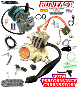 HYPERFIRE TM 2-stroke 66cc/80cc HYPERFIRE Motorized Bike ENGINE KIT FOR MOTORIZED BICYCLE AND MONSTER POWER PIPE THRUSTMAXX AND PERFORMANCE CARBURETOR