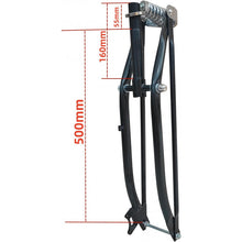 26 inch Bicycle Springer Fork 1" Threaded Bike Fork, Disc Brake Heavy Duty Fork for Cruiser Chopper Bike-Silver