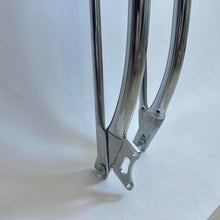 26 inch Bicycle Springer Fork 1" Threaded Bike Fork, Disc Brake Heavy Duty Fork for Cruiser Chopper Bike-Silver