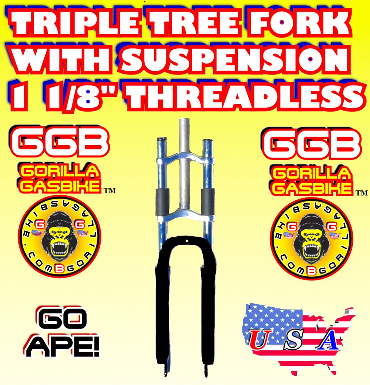 Triple tree on sale suspension fork