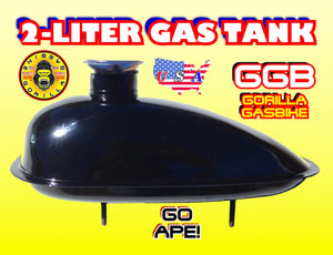 GAS TANK BLACK 2 LITER FOR 2-STROKE 4-STROKE 48CC/66CC/80CC MOTORIZED BIKE