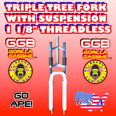 WHITE TRIPLE TREE SUSPENSION FORK 1 1/8