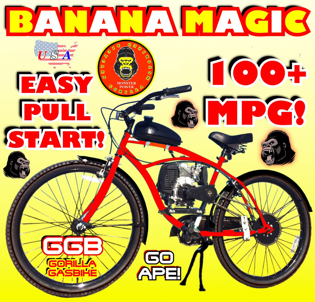 BANANA MAGIC TM COMPETE 4-STROKE DO-IT-YOURSELF MOTORIZED BIKE SYSTEM RED