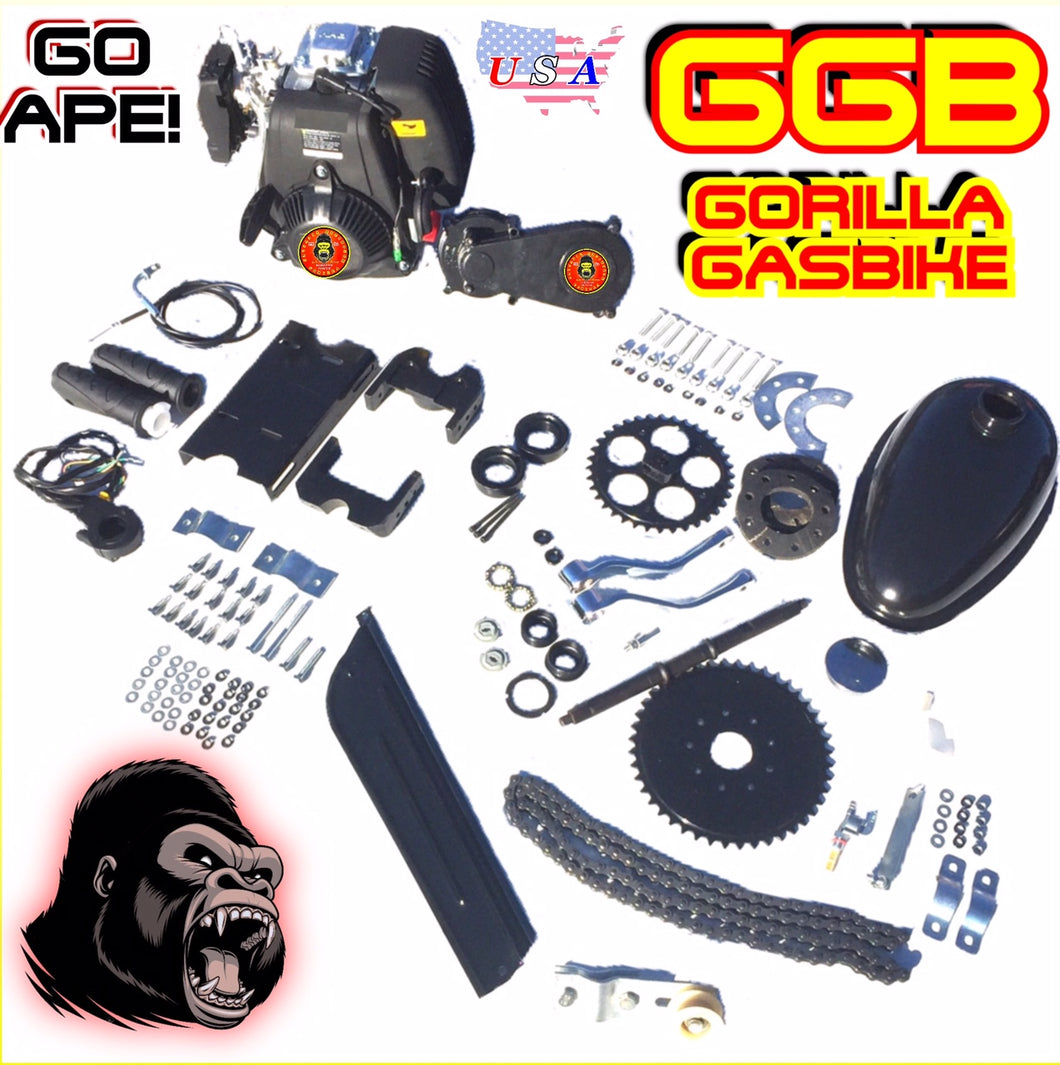 SILVERBACK TM 4-STROKE BICYCLE ENGINE KIT WITH BELT DRIVE TRANSMISSION – gorilla gasbike