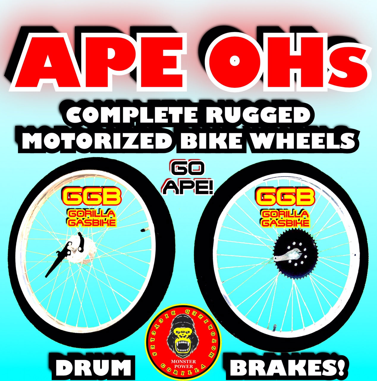 Heavy duty motorized bike wheels hot sale