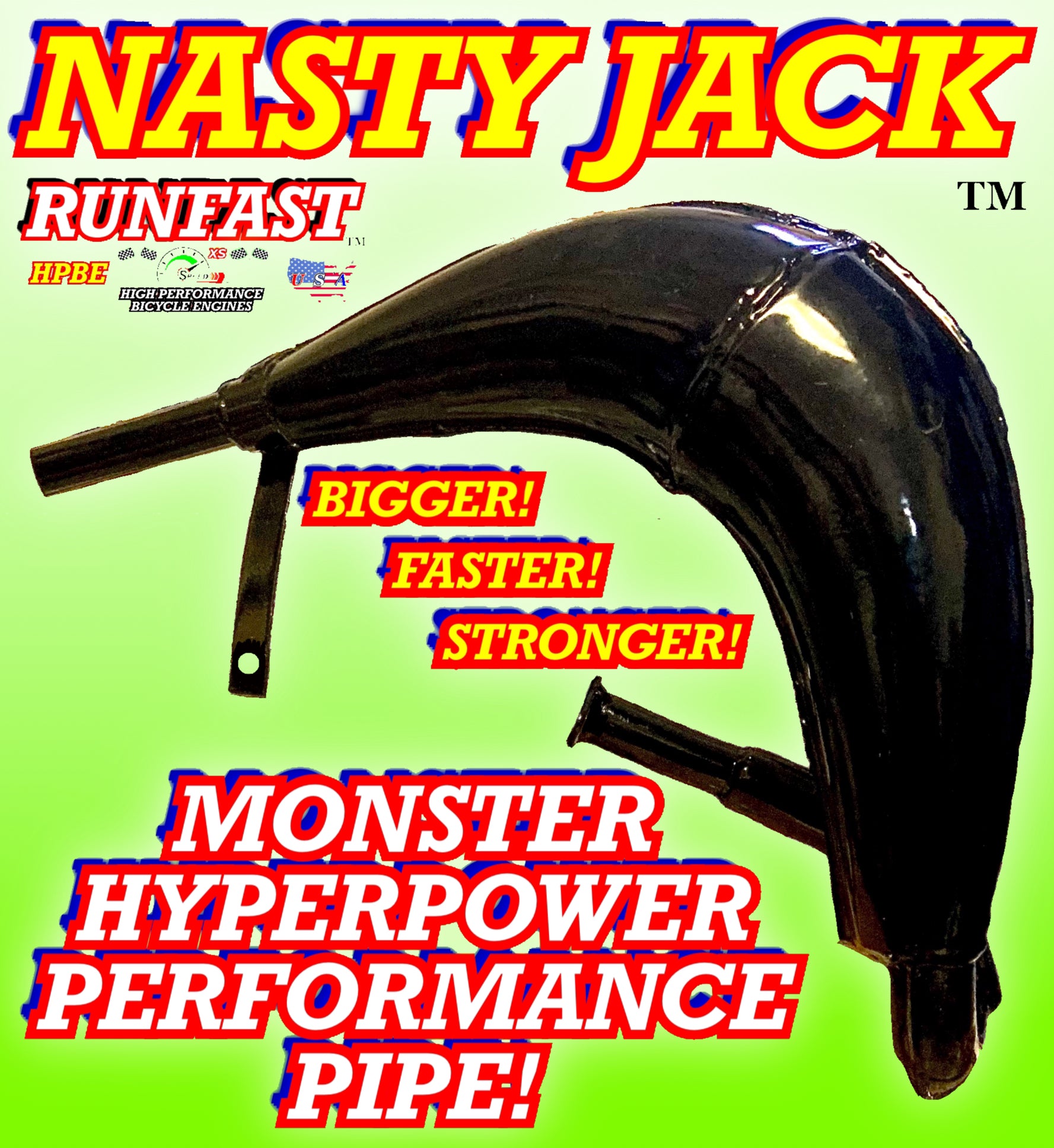 NASTY JACK HYPERPOWER EXPANSION CHAMBER EXHAUST MUFFLER PIPE FOR 2