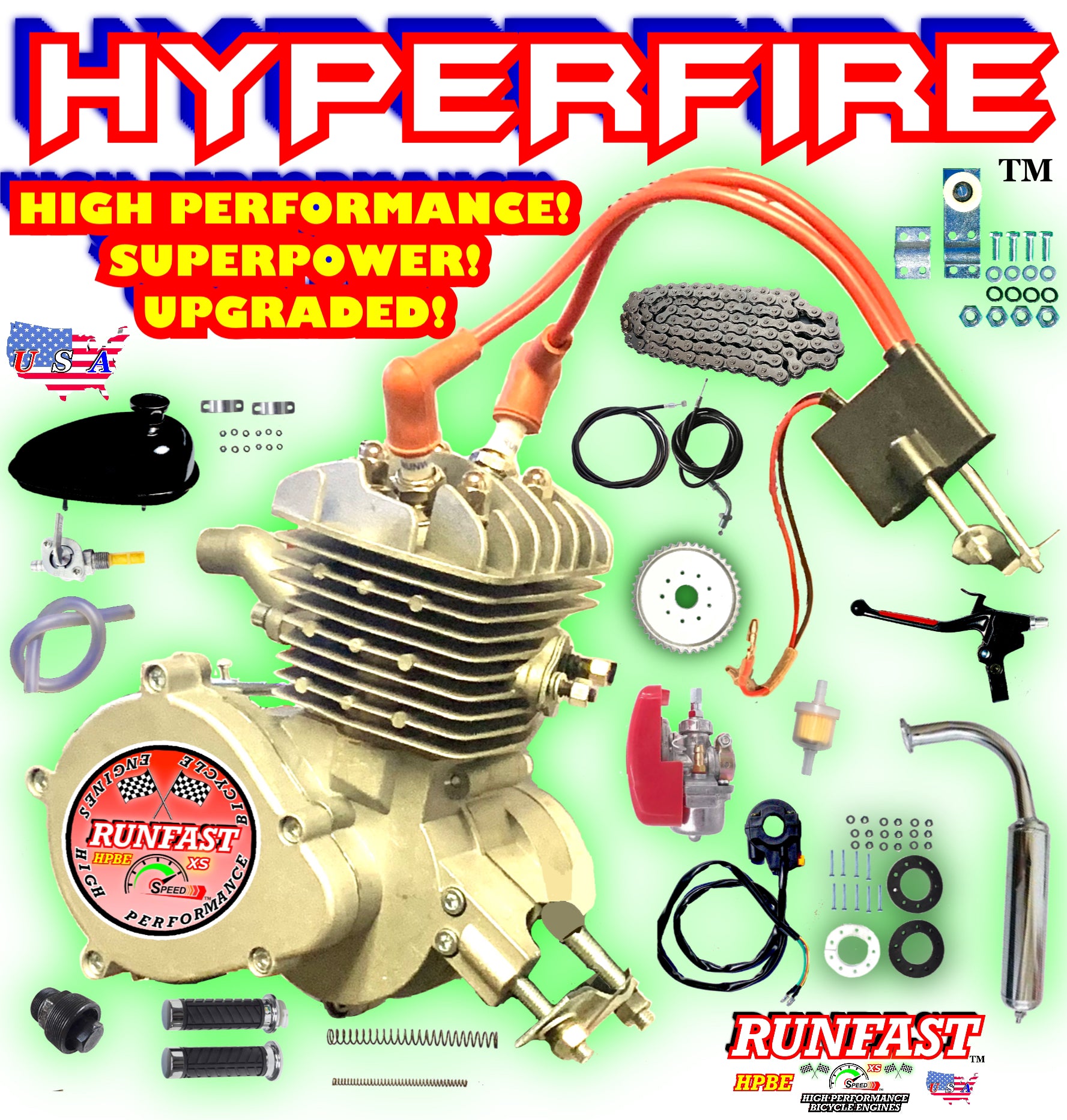 MONSTER HYPERFIRE RUNFAST TM 2-stroke 66cc/80cc SUPERPOWER