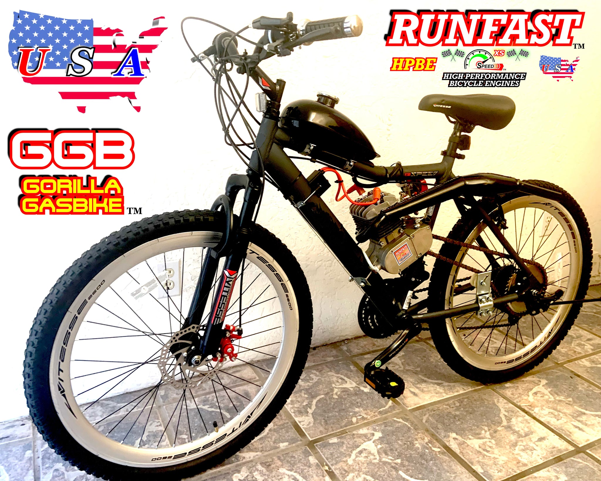 RUNFAST POWER X-TREME TM COMPLETE DO-IT-YOURSELF 2-STROKE MOTORIZED MT – gorilla gasbike