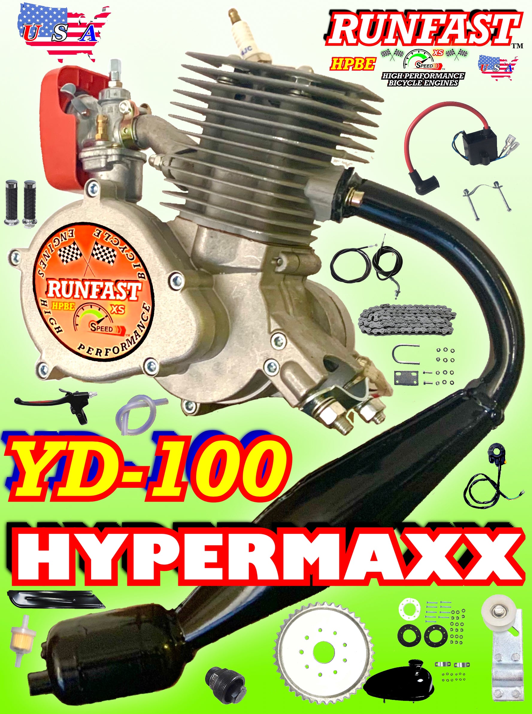 お中元 お歳暮 お年賀 夏 冬 年末年始のご挨拶 ギフト 通販な 2-STROKE 2-STROKE TM RUNFAST MOTORIZED WITH KIT YD-100 BIKE ウエイトトレーニング