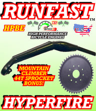 HYPERPOWER EXPANSION CHAMBER EXHAUST MUFFLER PIPE FOR 2-STROKE MOTORIZED BICYCLES AND HIGH TORQUE 44T SPROCKET