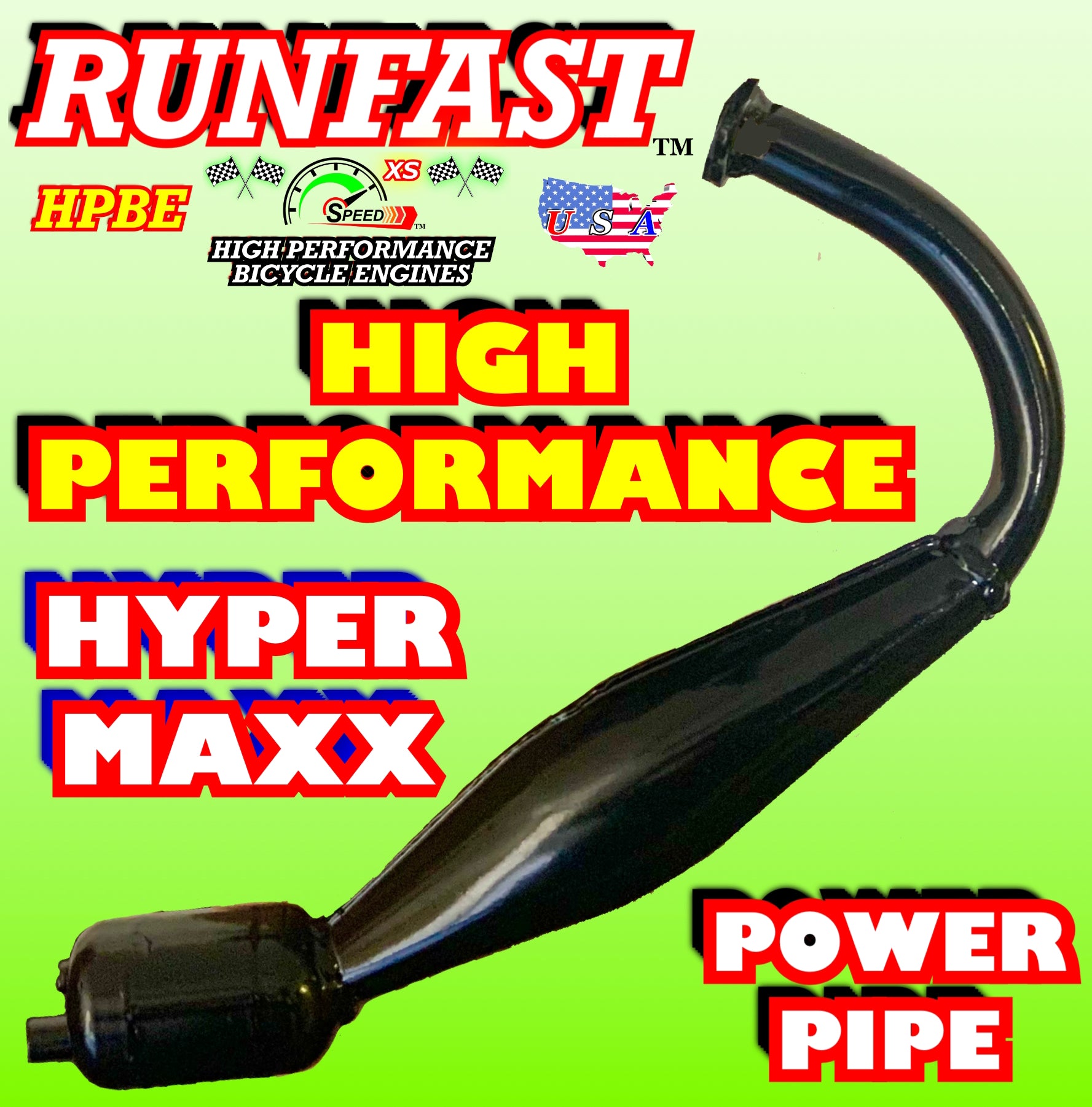 Motorcycle Exhaust 79cc Expansion Chamber Banana Muffler With