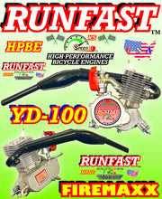 RUNFAST TM 2-STROKE 2-STROKE MOTORIZED BIKE YD-100 ENGINE ONLY WITH FIREMAXX PIPE