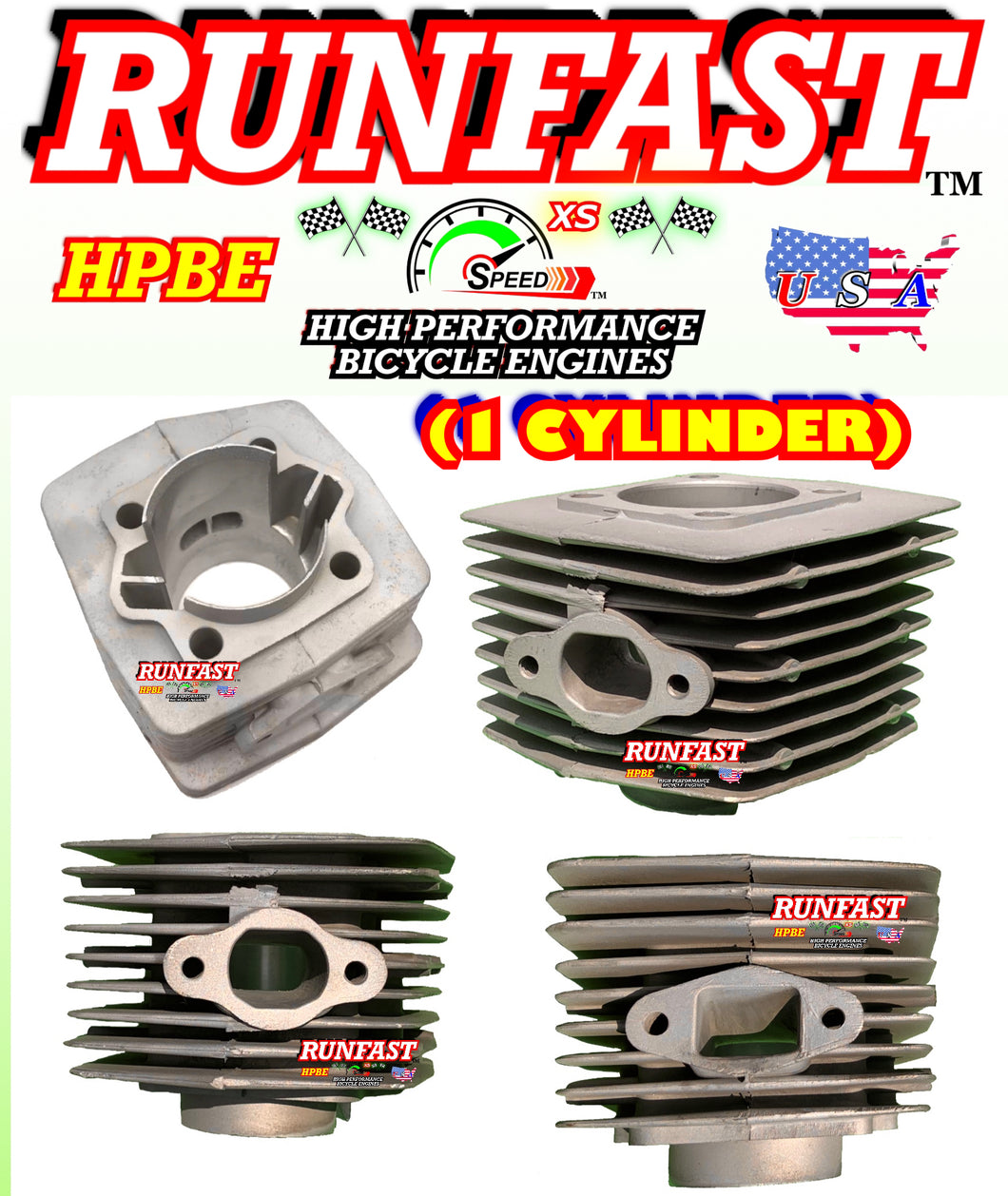 Open Port Silver 66cc/80cc Cylinder Body and Base Gasket (with 40mm intake stud spacing)
