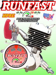 RUNFAST TM 2-stroke 48cc/49cc/50cc Motorized Bike ENGINE ONLY FOR MOTORIZED BICYCLE WITH SPEED CARBURETOR