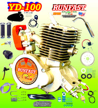 RUNFAST TM 2-STROKE 2-STROKE MOTORIZED BIKE YD-100 KIT WITH SILVER BIG POWER PIPE