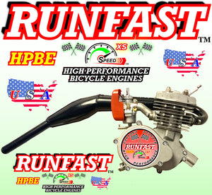 RUNFAST TM High Performance 2-stroke 48cc/49cc/50cc Motorized Bike ENGINE ONLY With Hyperfire Power Expansion Chamber And Speed Carburetor FOR MOTORIZED BICYCLE