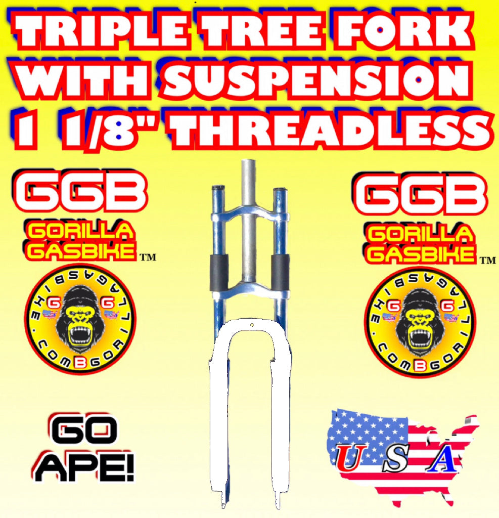 Triple tree clearance suspension fork